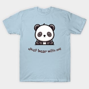 Panda Patience Puns sad panda is waiting for a hug T-Shirt